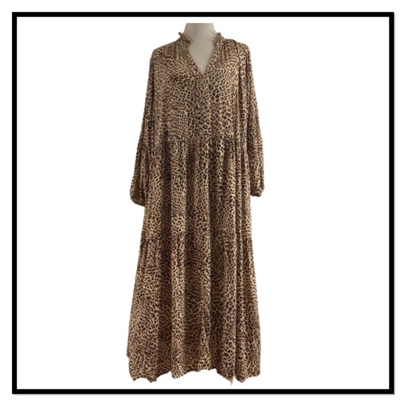 Terra & Sky Size 3X Leopard Print Dress (24W-26W)